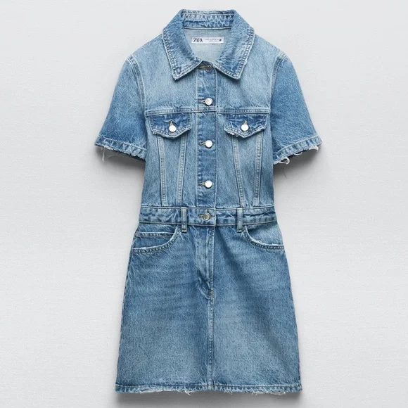 Denim Mini Dress Zara Basic Z1975 Denim Dress Zara Dresses
